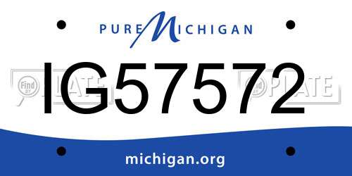 IG57572 Michigan License Plate