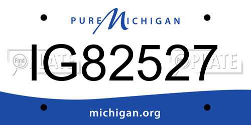 IG82527 Michigan License Plate