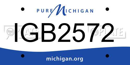 IGB2572 Michigan License Plate