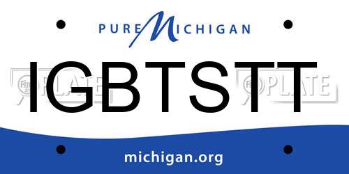 IGBTSTT Michigan License Plate
