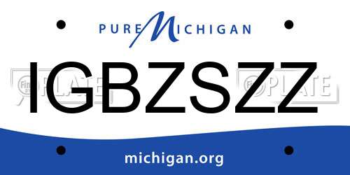 IGBZSZZ Michigan License Plate