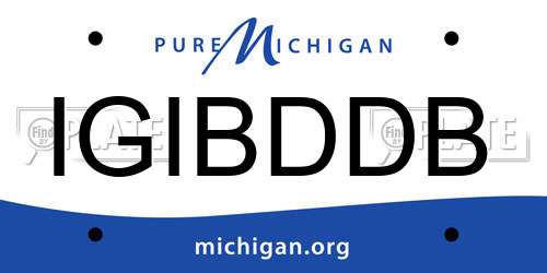 IGIBDDB Michigan License Plate
