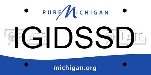 IGIDSSD Michigan License Plate