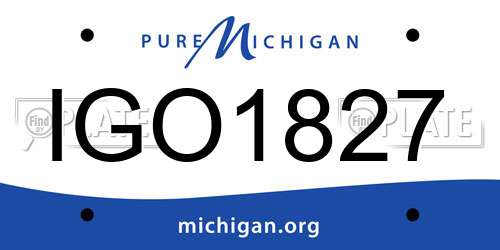 IGO1827 Michigan License Plate