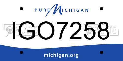 IGO7258 Michigan License Plate