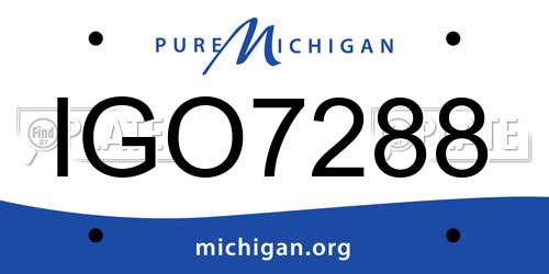 IGO7288 Michigan License Plate