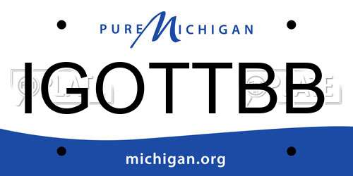 IGOTTBB Michigan License Plate