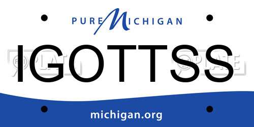 IGOTTSS Michigan License Plate