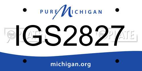IGS2827 Michigan License Plate