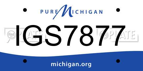 IGS7877 Michigan License Plate