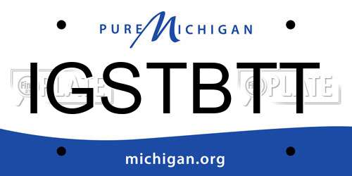 IGSTBTT Michigan License Plate