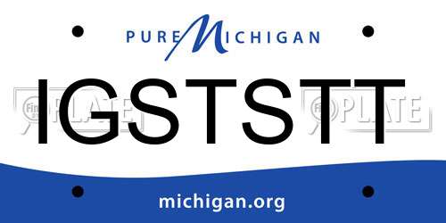 IGSTSTT Michigan License Plate