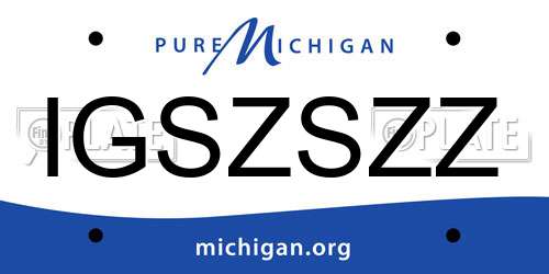 IGSZSZZ Michigan License Plate
