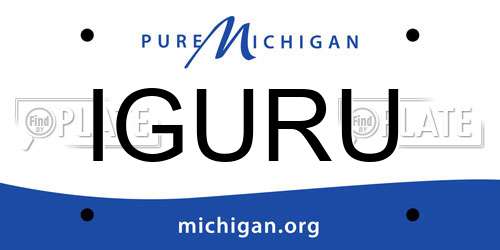 IGURU Michigan License Plate