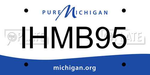 IHMB95 Michigan License Plate
