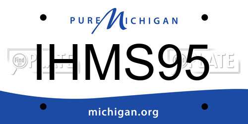 IHMS95 Michigan License Plate