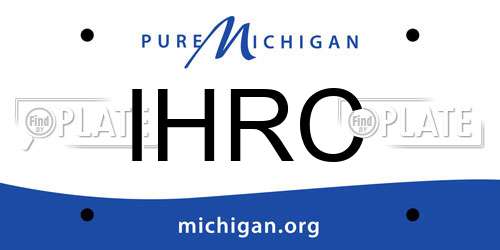 IHRC Michigan License Plate