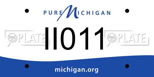 II011 Michigan License Plate