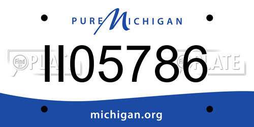 II05786 Michigan License Plate