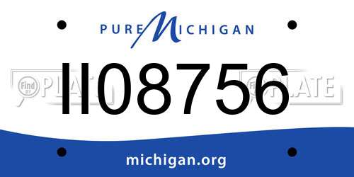 II08756 Michigan License Plate