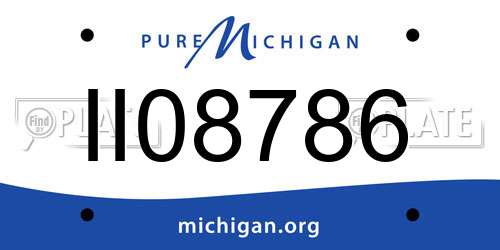 II08786 Michigan License Plate