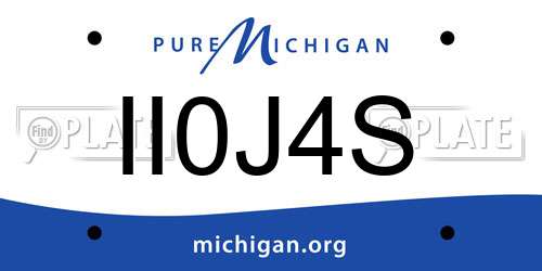II0J4S Michigan License Plate
