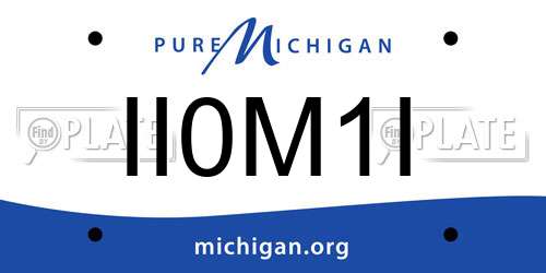 II0M1I Michigan License Plate
