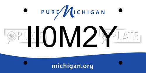 II0M2Y Michigan License Plate