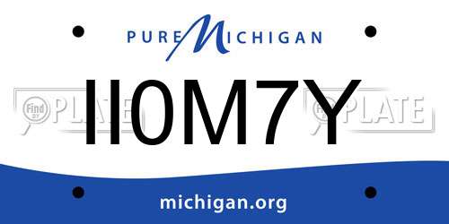 II0M7Y Michigan License Plate