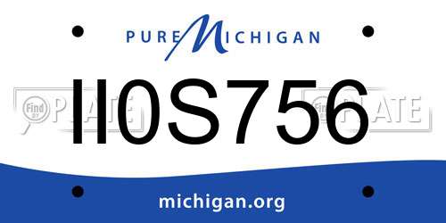 II0S756 Michigan License Plate