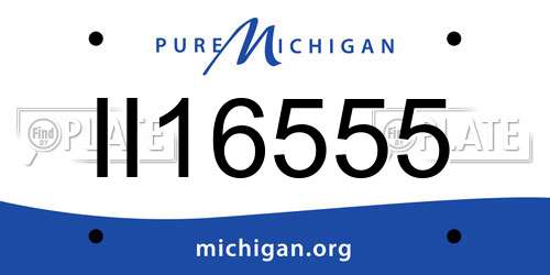 II16555 Michigan License Plate