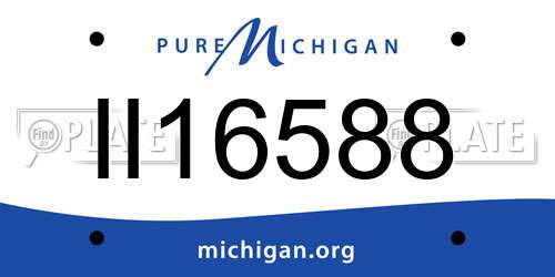 II16588 Michigan License Plate