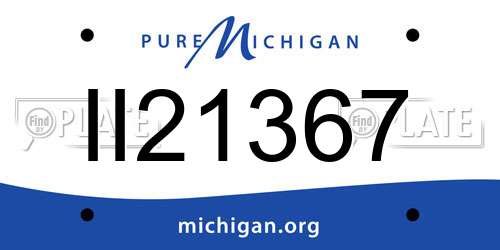 II21367 Michigan License Plate