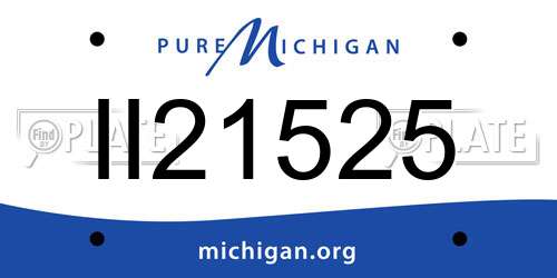 II21525 Michigan License Plate