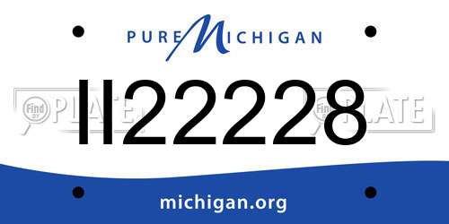 II22228 Michigan License Plate