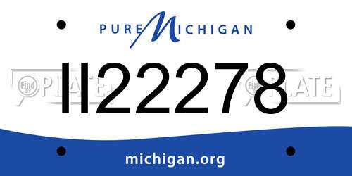 II22278 Michigan License Plate