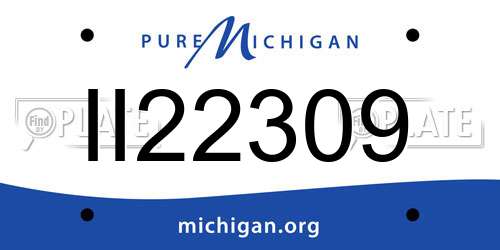 II22309 Michigan License Plate