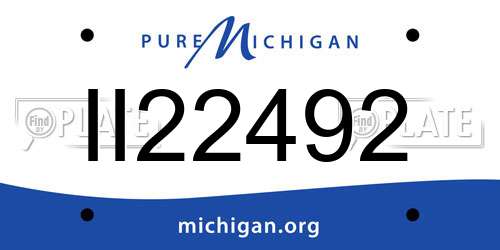 II22492 Michigan License Plate