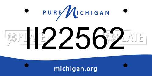 II22562 Michigan License Plate