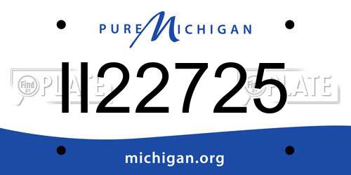II22725 Michigan License Plate