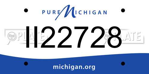 II22728 Michigan License Plate