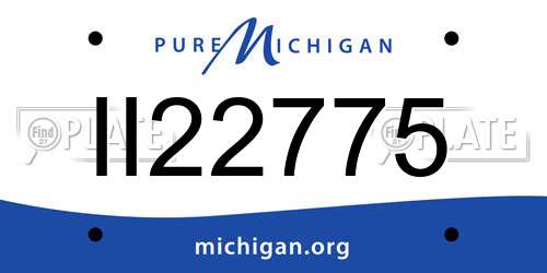 II22775 Michigan License Plate