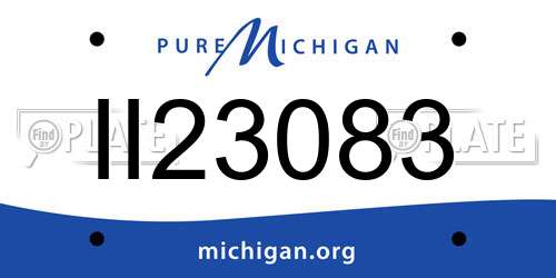 II23083 Michigan License Plate