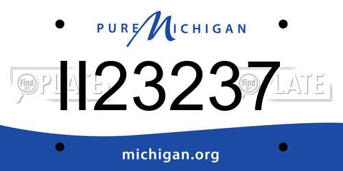 II23237 Michigan License Plate
