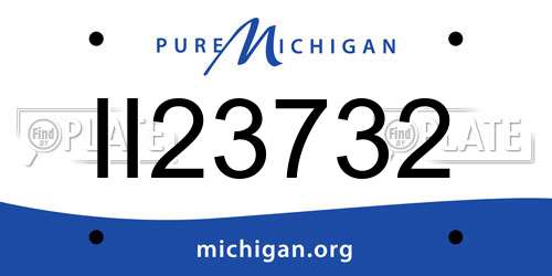 II23732 Michigan License Plate