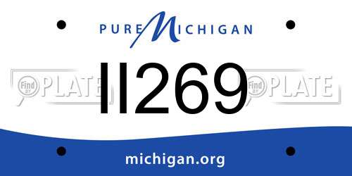 II269 Michigan License Plate