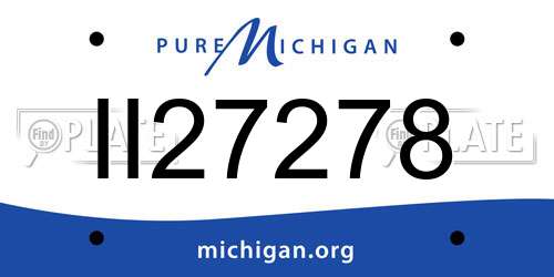 II27278 Michigan License Plate