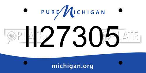 II27305 Michigan License Plate