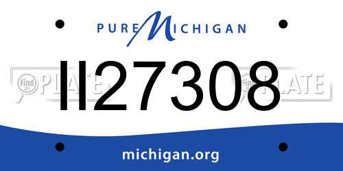 II27308 Michigan License Plate