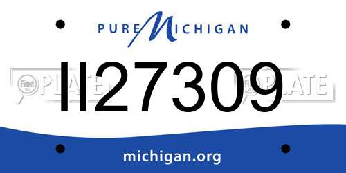 II27309 Michigan License Plate